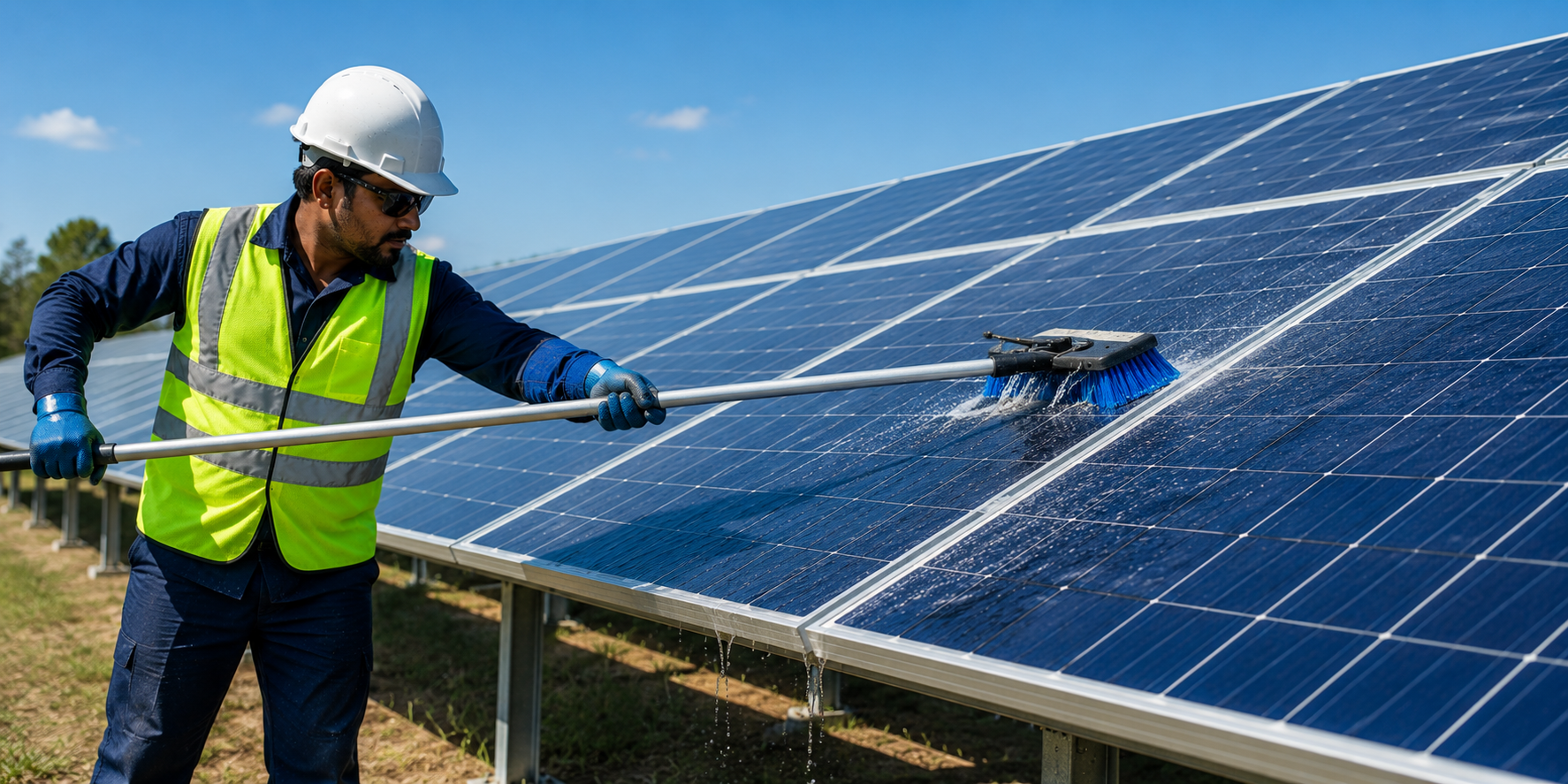 Solar module cleaning
