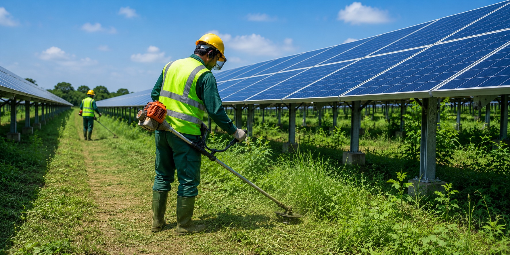 Solar farm vegetation control
